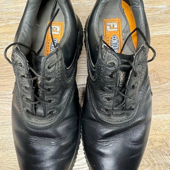 Footjoy Contour Series 54094 Black Leather Golf Cleats Men\'s Size 11.5 main image 5
